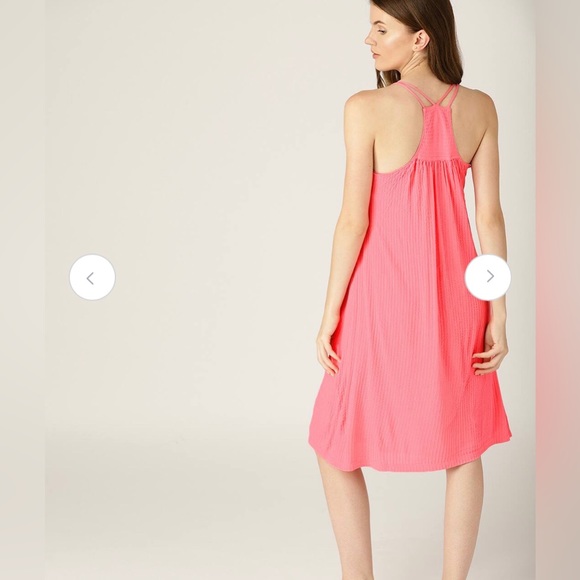 Esprit Pink Self Striped Dress. Size- S Fit M too - Picture 6 of 9